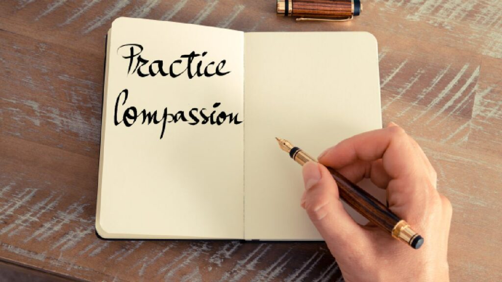 Book saying Practice Compassion